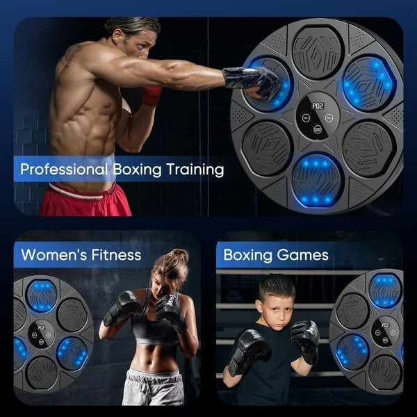 Smart Bluetooth Music Boxing Machine – Wall-Mounted Workout Target with Gloves for Home & Gym
