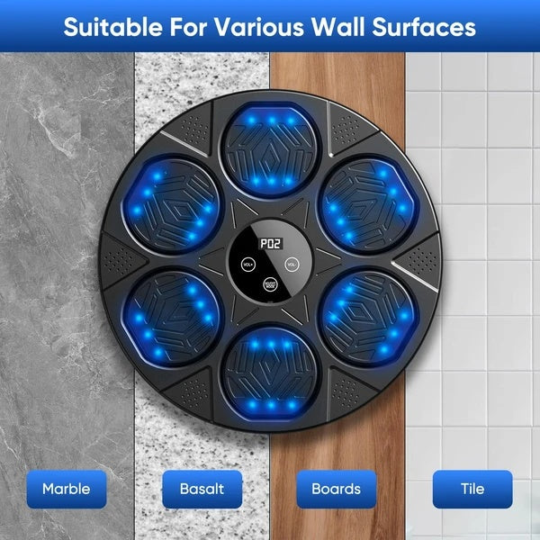 Smart Bluetooth Music Boxing Machine – Wall-Mounted Workout Target with Gloves for Home & Gym
