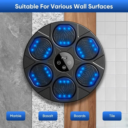 Smart Bluetooth Music Boxing Machine – Wall-Mounted Workout Target with Gloves for Home & Gym