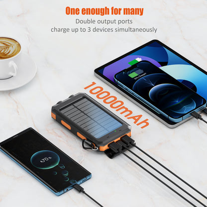 2USB Portable Super Charger Solar Power Bank With LED Flashlights 30000mAh